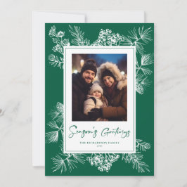 Foto de Navidad de la cosecha verde botánica