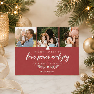 Foto de Navidad de la familia Amor Paz y Alegría