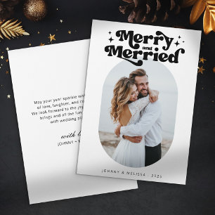 Foto de Navidad de pareja retro casada