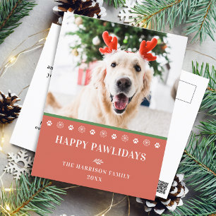 Foto de Navidad de Perro Feliz Pawlidays