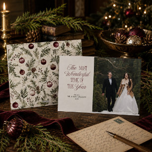 Foto de Navidad de recién casados botánicos de Bor