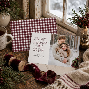 Foto de Navidad de recién casados en cuadros de Bu