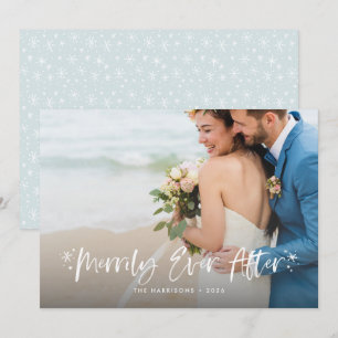 Foto de Navidad de recién casados Felizmente por S