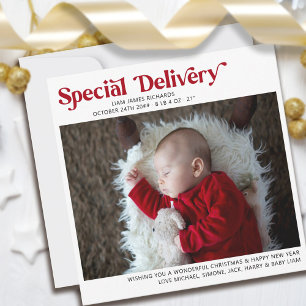 Foto de Navidad del primer bebé con entrega especi
