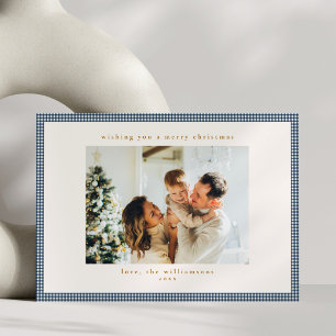 Foto de Navidad elegante de familia con cuadros de