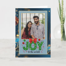 Foto de Navidad en Azul Polvoriento Precioso