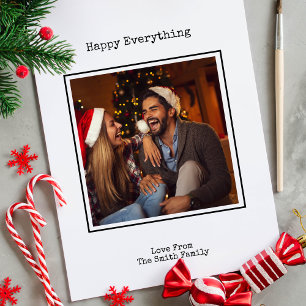 Foto de Navidad en máquina de escribir simple en b