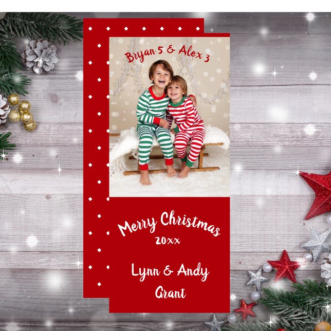 Foto de Navidad Familiar (Family Photo Christmas Holiday Card)