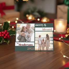 Foto de Navidad Familiar Alegre Feliz Bendecida en