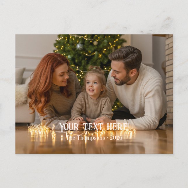 Foto de Navidad familiar personalizada (Anverso)