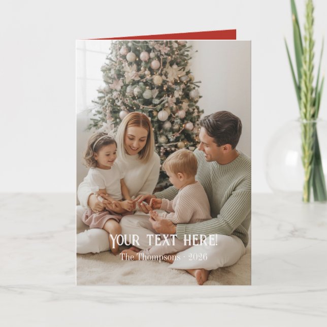 Foto de Navidad Familiar Plegada (Anverso)