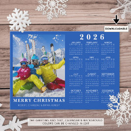 Foto de NAVIDAD FELIZ 2025 Calendario 2026 Azul