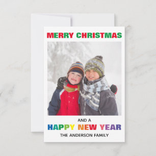 Foto de Navidad Feliz Arcoíris - Tarjeta de Navida