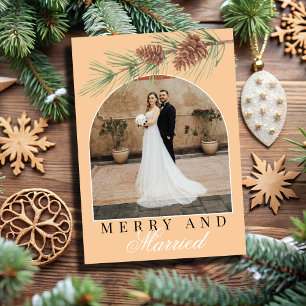 Foto de Navidad Feliz y Casada de Invierno de Melo