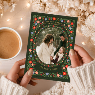 Foto de Navidad floral folk
