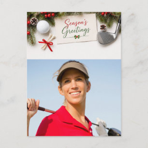 Foto de Navidad Golf Feliz Familia Festejo