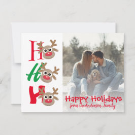 Foto de Navidad Ho Ho Ho Reno de Dibujos Animados