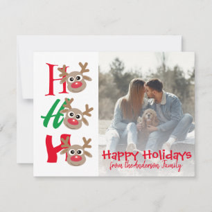 Foto de Navidad Ho Ho Ho Reno de Dibujos Animados