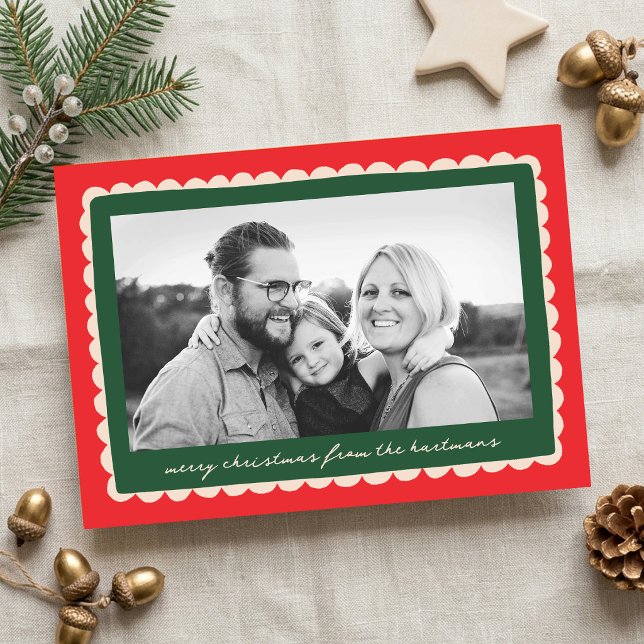 Foto de Navidad horizontal con scallop dibujada a  (Subido por el creador)