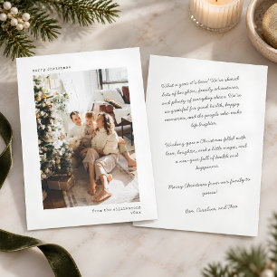 Foto de Navidad Letra manuscrita blanca