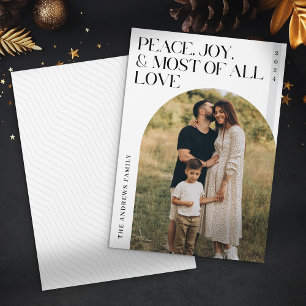 Foto de Navidad Minimalista Paz Alegría Amor Famil