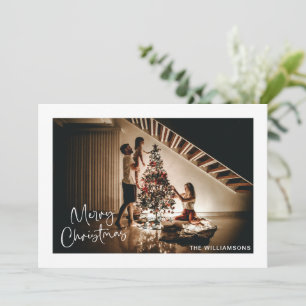 Foto de Navidad moderna con letra manuscrita