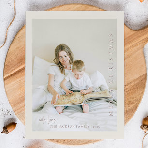 Foto de Navidad neutral y ligera para familias