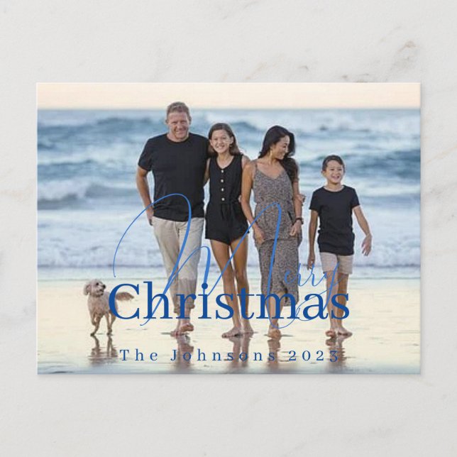 Foto de Navidad personalizada con nombre y año (Anverso)