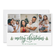 Foto de Navidad personalizada de la familia y text