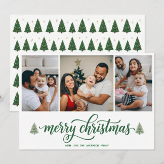 Foto de Navidad personalizada de la familia y text