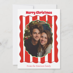 Foto de Navidad personalizada Red Coquette