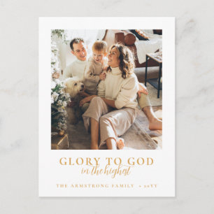 Foto de Navidad religiosa con guión dorado moderno