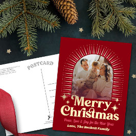 Foto de Navidad Retro Groovy Merry