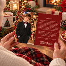 Foto de Navidad sentimental del nieto a la abuela