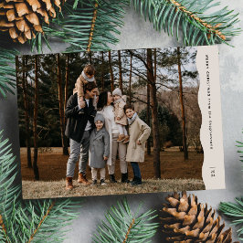 Foto de Navidad simple moderna neutral con borde o