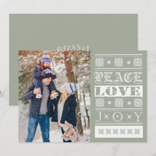 Foto de Navidad Verde Alegría Paz Amor Fiesta 