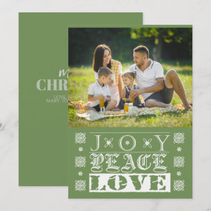 Foto de Navidad Verde Alegría Paz Amor Fiesta