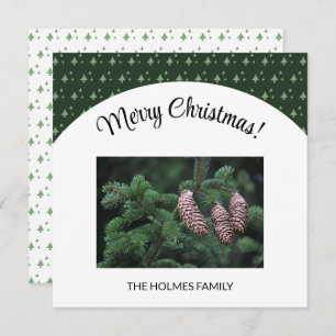 Foto De navidades Con Patrón De Árbol Ilustrado