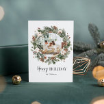 Foto de navidades y guirnalda verde pino |Feliz fe<br><div class="desc">Foto de navidades y guirnalda verde pino |Feliz feriado</div>