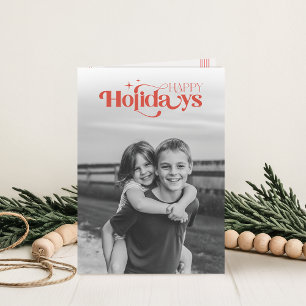 Foto de niños en blanco y negro Navidad Doble