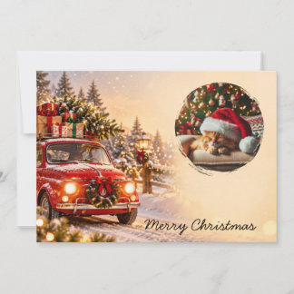 Foto de nombre de familia de Navidad personalizada