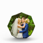 Foto de novia y del novio de la boda octagonal<br><div class="desc">Bloque elegante de la foto de novia y del novio de la boda</div>
