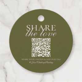 Foto de Olive Green Cargar QR y etiqueta de Boda