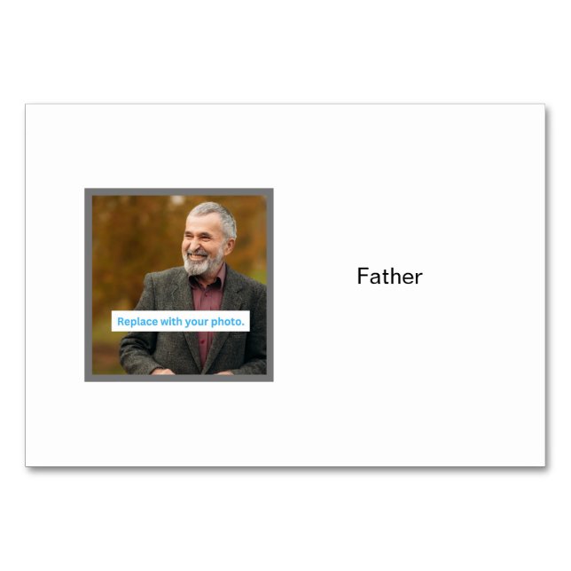 Foto de padre en tarjetas flash familiares persona (Anverso)