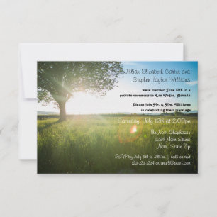 Foto de paisaje de árbol - Anuncio de boda 3x5