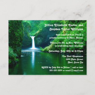 Foto de paisaje de cascada - Anuncio de boda 3x5