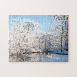 Foto de paisajes de nieve, 252 piezas rompecabezas