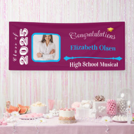 Foto de pancarta de graduación personalizada, nomb