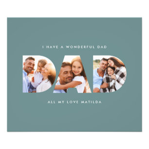 Foto de papá regalo de niño de tipografía moder