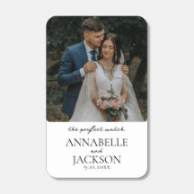 Foto de pareja de bodas minimalistas